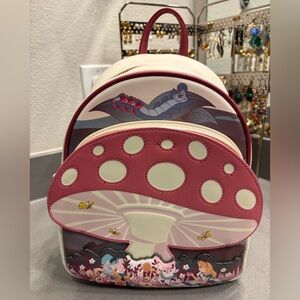 Loungefly Alice in wonderland mushroom Backpack